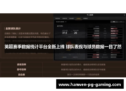 英超赛季数据统计平台全新上线 球队表现与球员数据一目了然